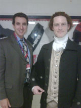 picture of Evan Glazer with Thomas Jefferson