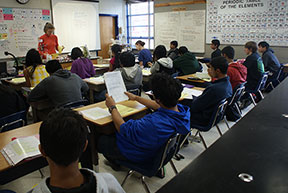 picture of students in chemistry class
