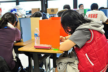 picture of students taking a test